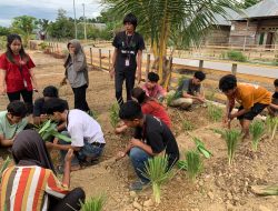 Mahasiswa KKN UHO Lakukan Penanaman Holtikultura di Desa Tobimeita 