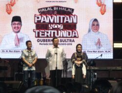 Ribuan Masyarakat Sampara Raya Sambut Kedatangan Nur Alam di Acara Halal Bihalal